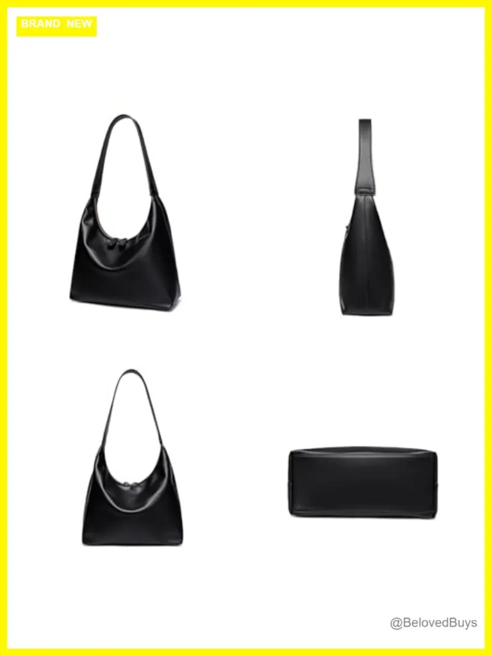 Small PU Leather Hobo Crossbody Shoulder Bag Double Zipper Tote Purse